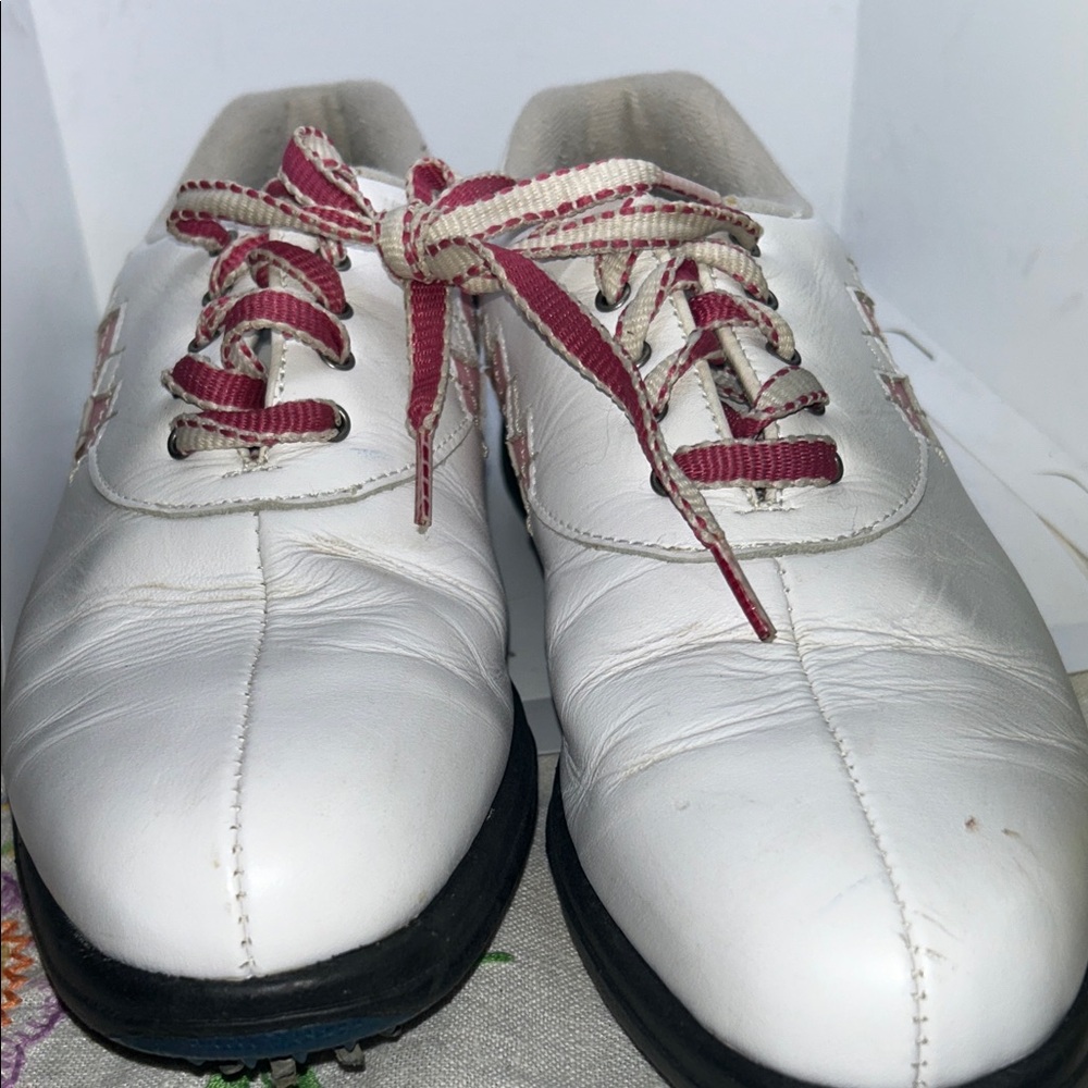 FootJoy White and Pink Golf Shoes - Picture 7 of 9